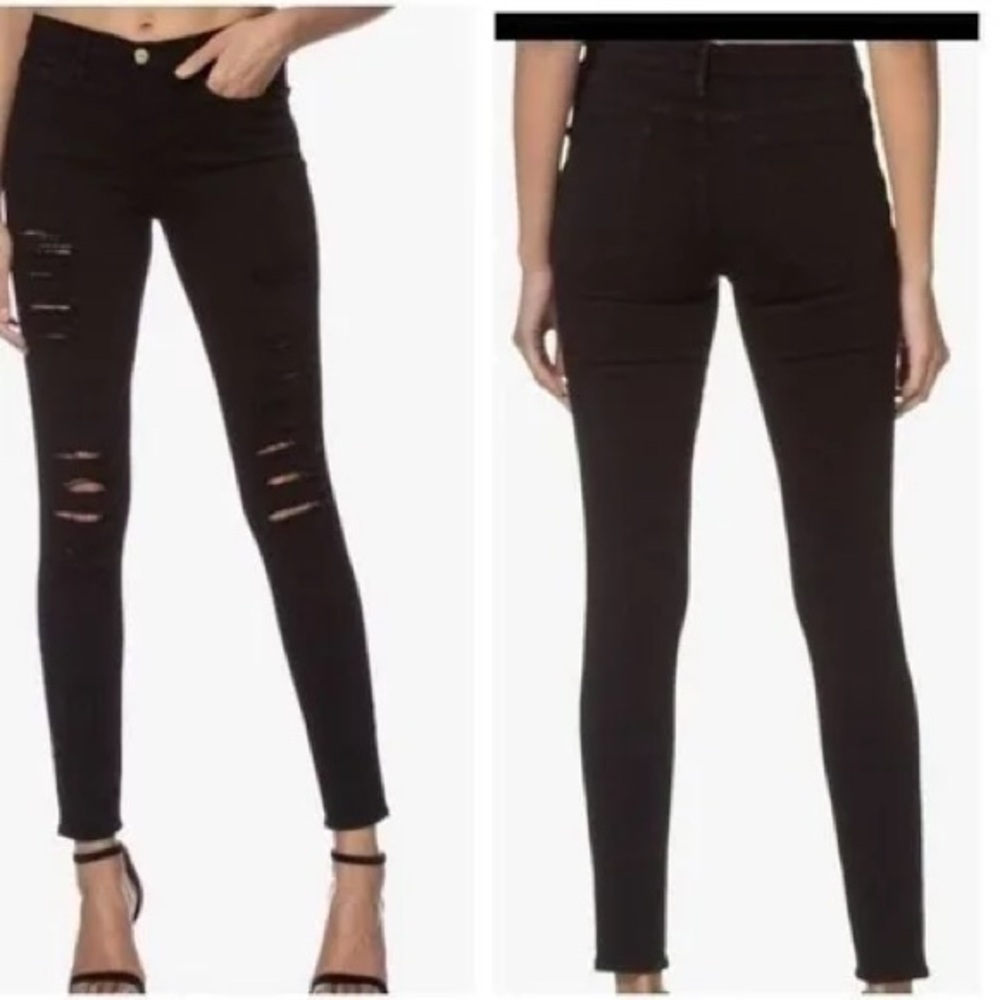 Frame Denim Le Skinny de Jeanne Jeans in Noir Jefferson Size 27